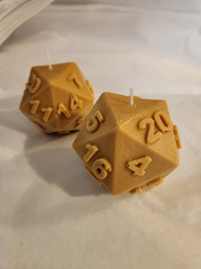 D20 Pillar Candle- Slightly Imperfect