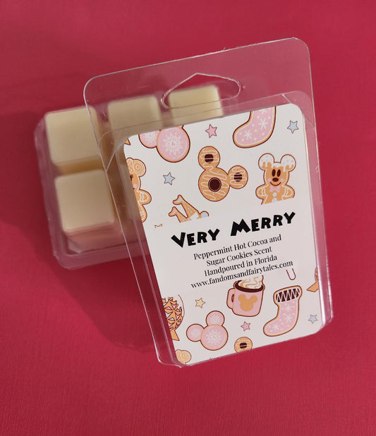 Very Merry Wax Melts and Candles Peppermint Hot Cocoa and Sugar Cookie Scented