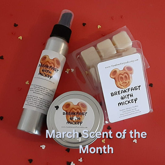 March Scent of the Month Breakfast with Mickey - Mickey Waffle candles, wax melts or room spray