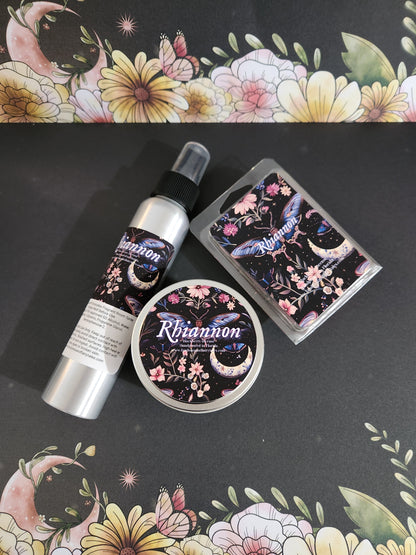 Rhiannon candles, wax melts or room spray