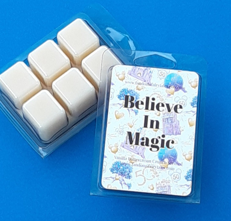 Believe in Magic Wax Melts and Candles - Vanilla Buttercream Crunch Scented