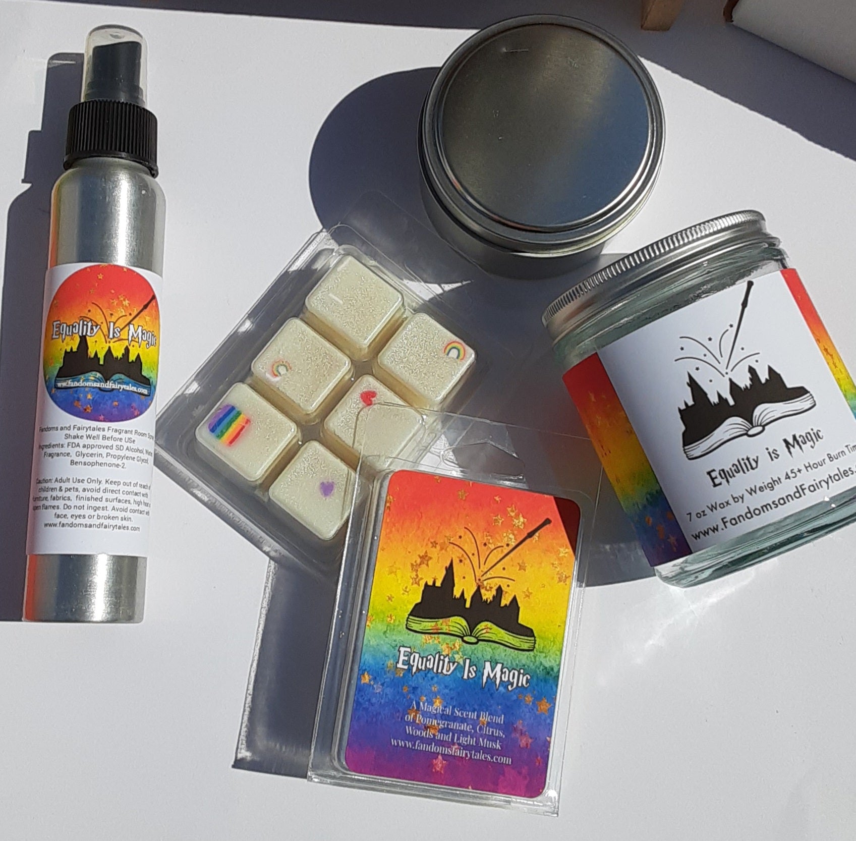 Equality is Magic, wax melts, room Spray and candles