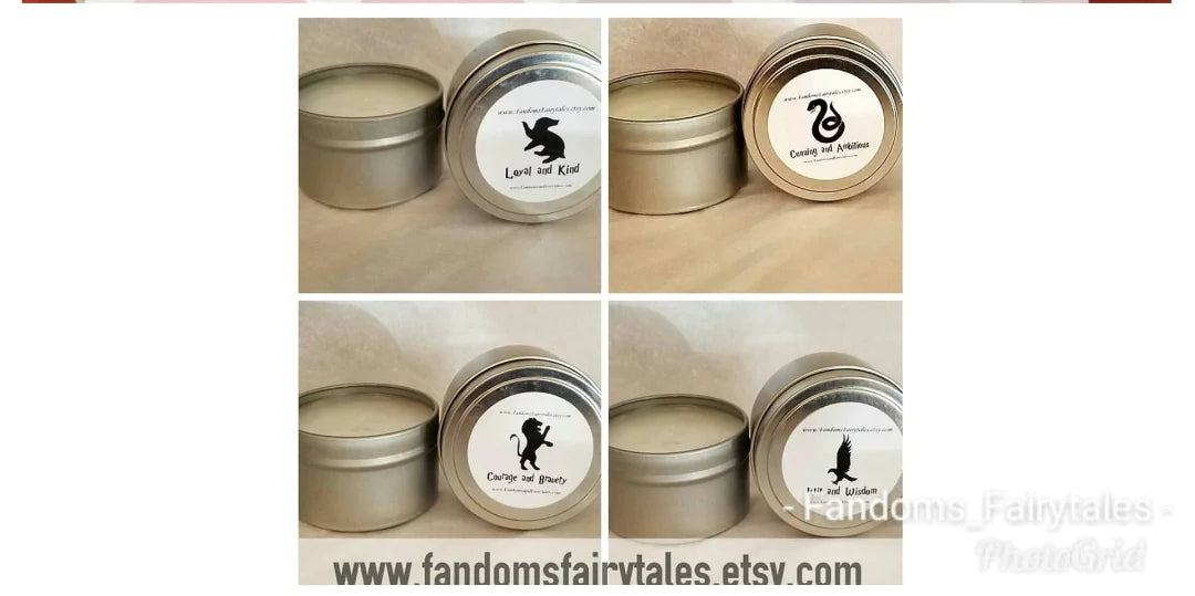 Wizard Candles Set of Two- Choose from 6 magical wizarding inspired scents
